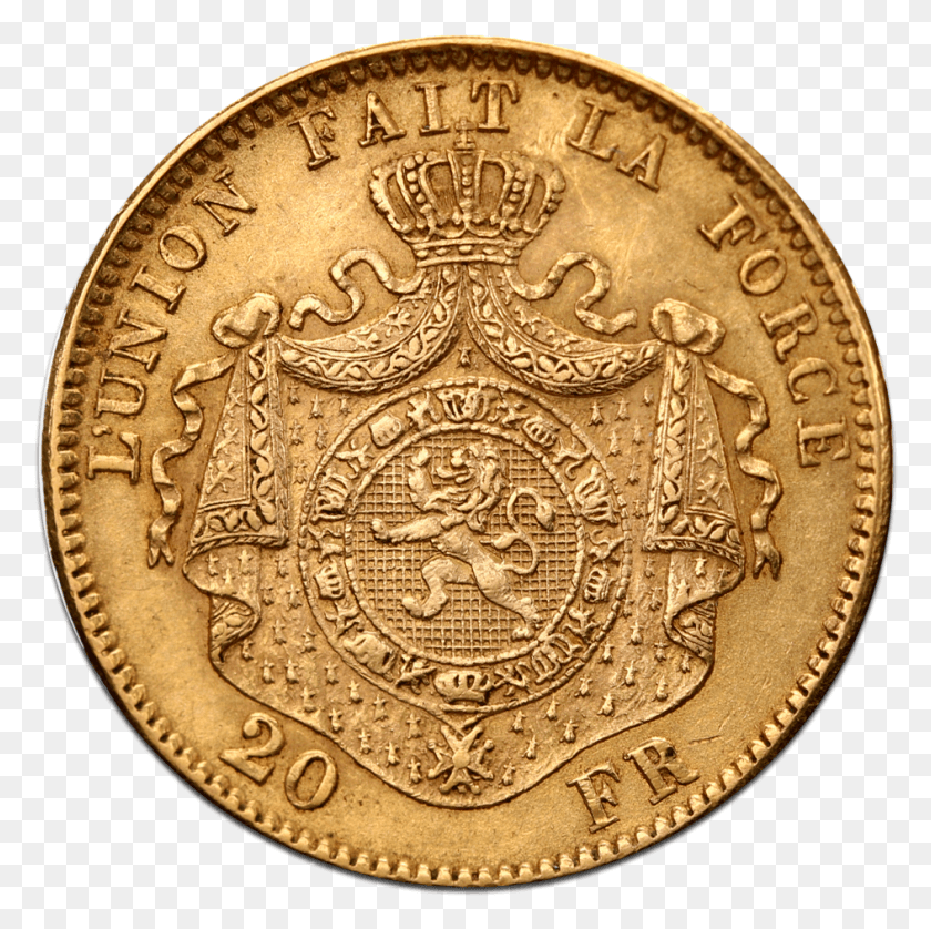 943x941 Belgian Franc Leopold Ii Gold Coin 2 German Currency, Rug, Money, Treasure HD PNG Download