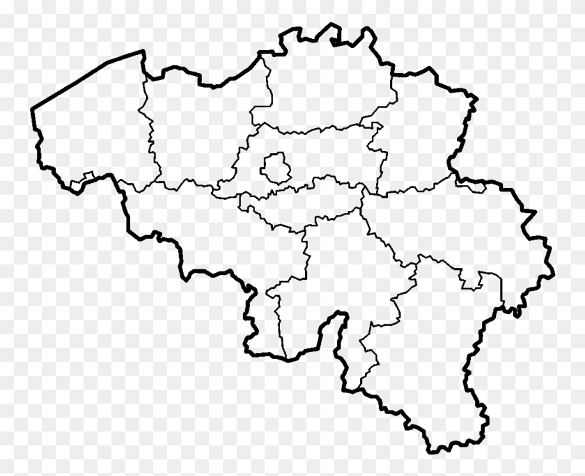756x624 Пустая Случайная Карта Провинций Бельгии С Коммуникациями Простая Карта Бельгии, Серый Цвет, World Of Warcraft Hd Png Скачать
