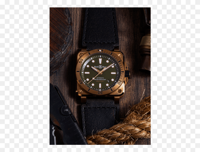 426x577 Bell Amp Ross Br03 92 Diver Bronze Limited Edition With Bell And Ross X Cortina, Clock Tower, Tower, Architecture HD PNG Download
