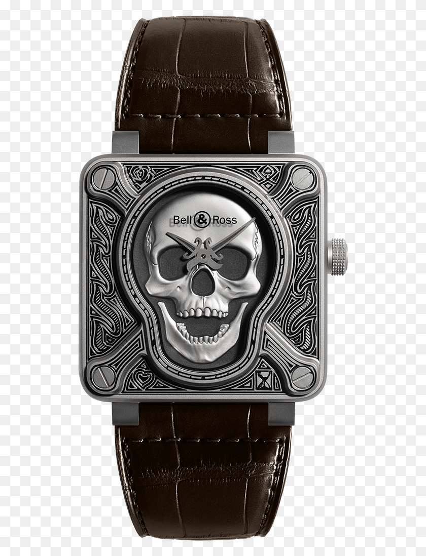 532x1038 Bell Amp Ross Burning Skull, Wristwatch, Clock Tower, Tower HD PNG Download