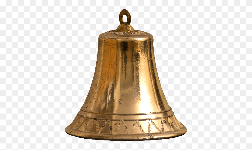 408x442 Bell Golden Bell Texture, Lamp, Lampshade, Bronze HD PNG Download