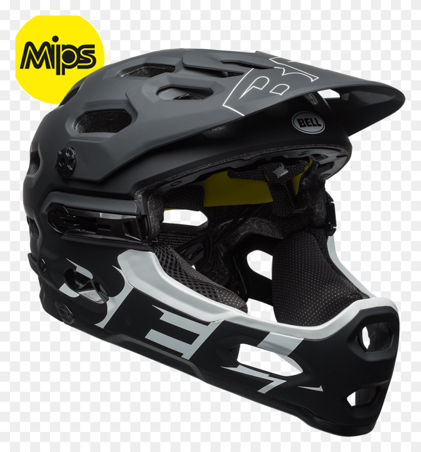 945x1018 Bell Super 3r Mips Mtb Helmet With Convertible Chinbar Bell Super 3r 2019, Clothing, Apparel, Crash Helmet HD PNG Download