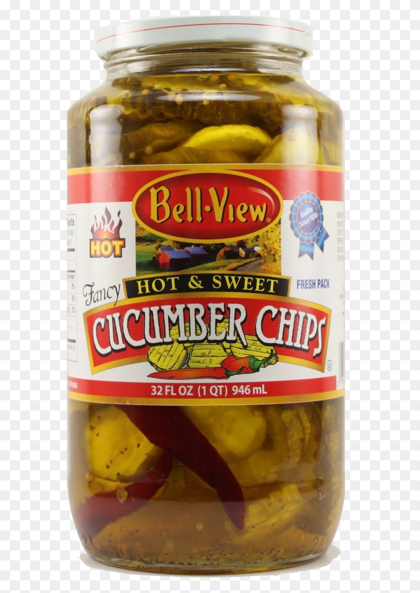 574x1125 Bell View Hot And Sweet Cucumber Chips Are The Pickles Artichoke, Relish, Food, Pickle HD PNG Download