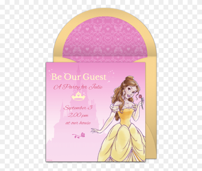 473x651 Belle Online Invitation Cartoon, Text, Person, Human HD PNG Download