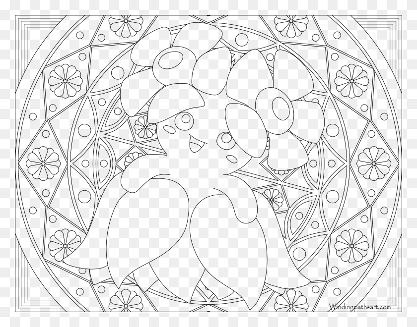 3037x2338 Bellossom Pokemon Cubone Pokemon Colouring Pages For Adults, Gray, World Of Warcraft HD PNG Download