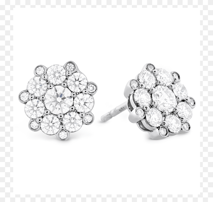 738x738 Beloved Cluster Diamond Stud Earrings Earrings, Accessories, Accessory, Jewelry Descargar Hd Png