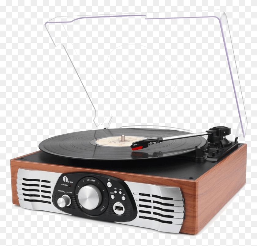 970x923 Belt Driven 3 Speed Turntable With Built In, Electronics, Stereo, Cd Player HD PNG Download