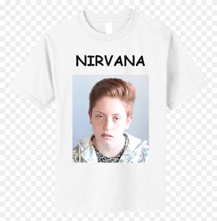 838x855 Descargar Png / Ben Aqua Nirvana X Brendan Jordan Shirt Mockup Anjali Te Amo, Ropa, Persona Hd Png