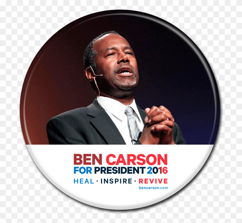 715x715 Ben Carson Button Ben Carson Teeth, Person, Human, Audience HD PNG Download