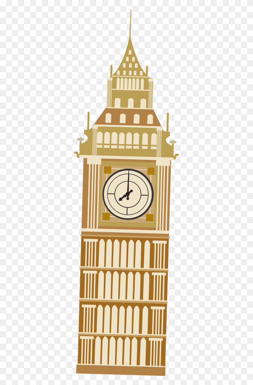 350x1217 Ben Clipart Transparent Big Ben Cartoon Drawing, Analog Clock, Clock, Clock Tower HD PNG Download