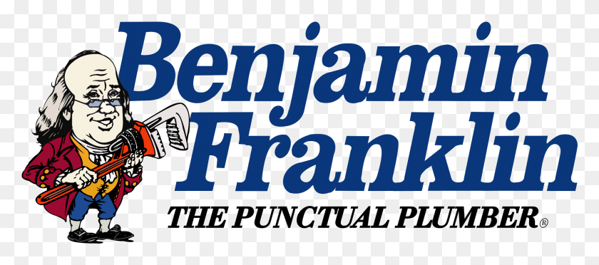 2137x856 Ben Franklin Plumbing Ben Franklin Plumbing Logo, Word, Text, Alphabet HD PNG Download