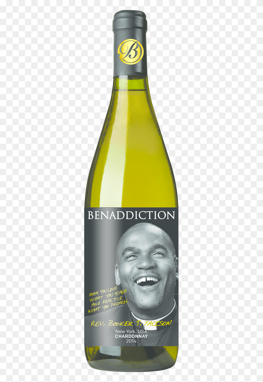 305x1162 Benaddiction Unoaked Chardonnay Glass Bottle, Beverage, Drink, Alcohol HD PNG Download