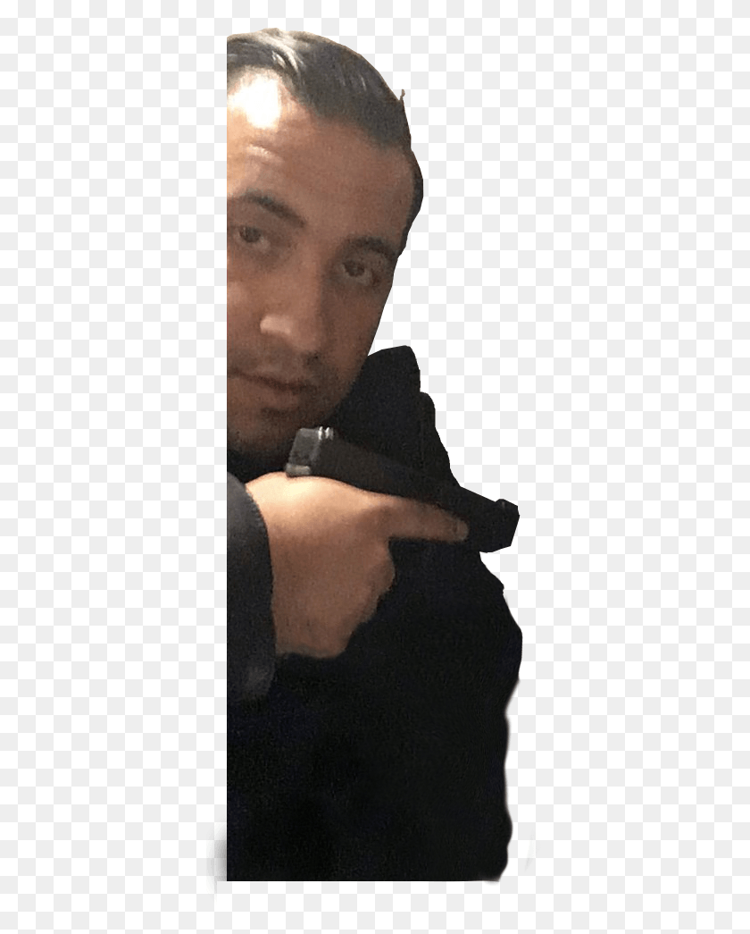 379x985 Benalla Selfie Pistolet Glock Anthropocene Man Human, Person, Face, Skin HD PNG Download