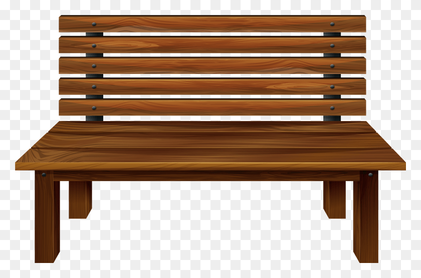 4876x3102 Bench Clipart, Furniture, Park Bench, Wood HD PNG Download