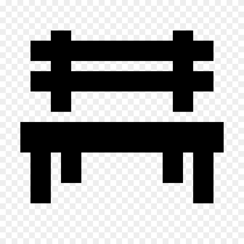 Bench Icon, Gray Clipart PNG