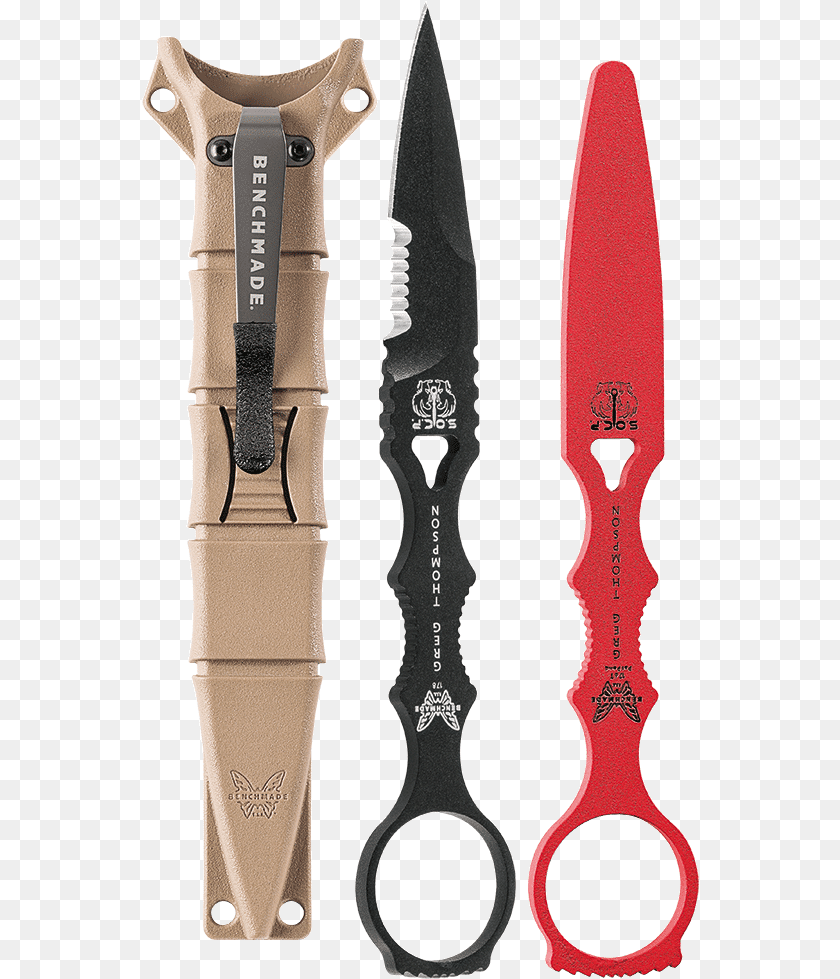 558x979 Benchmade Socp Dagger Combo Blade Knife With Trainer Benchmade Throwing Knives, Weapon Sticker PNG