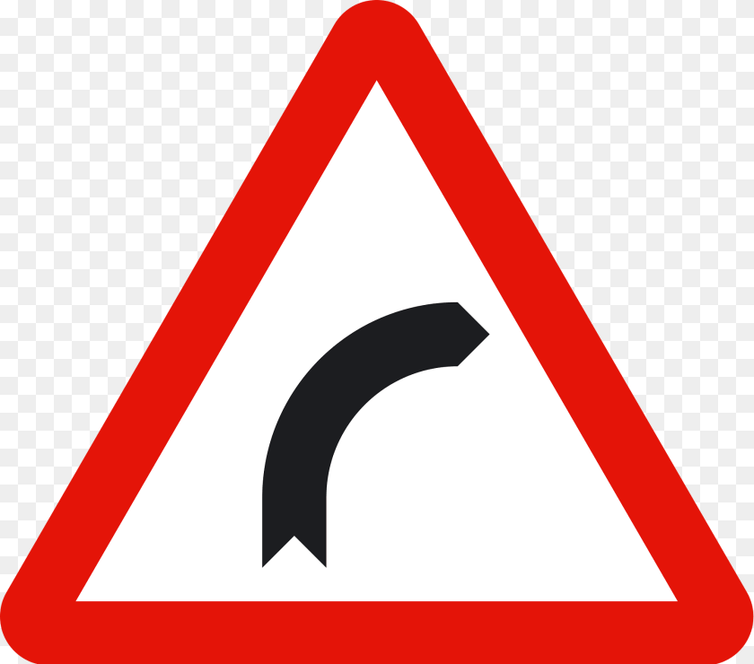 Bend Ahead Sign In Spain Symbol, Road Sign, Dynamite, Weapon Clipart PNG