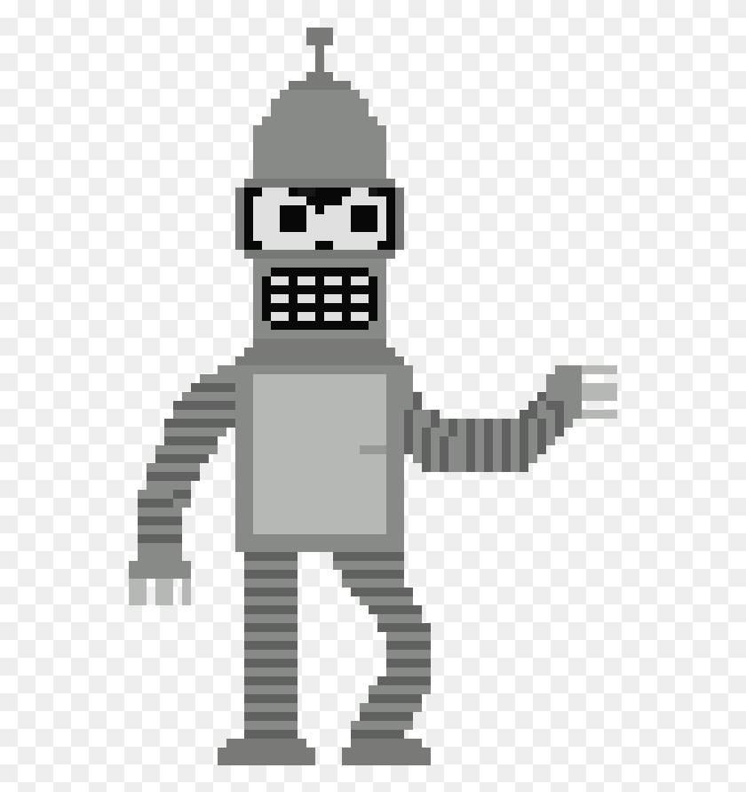 551x831 Bender Bender Pixel Art, Robot, Cross, Symbol HD PNG Download