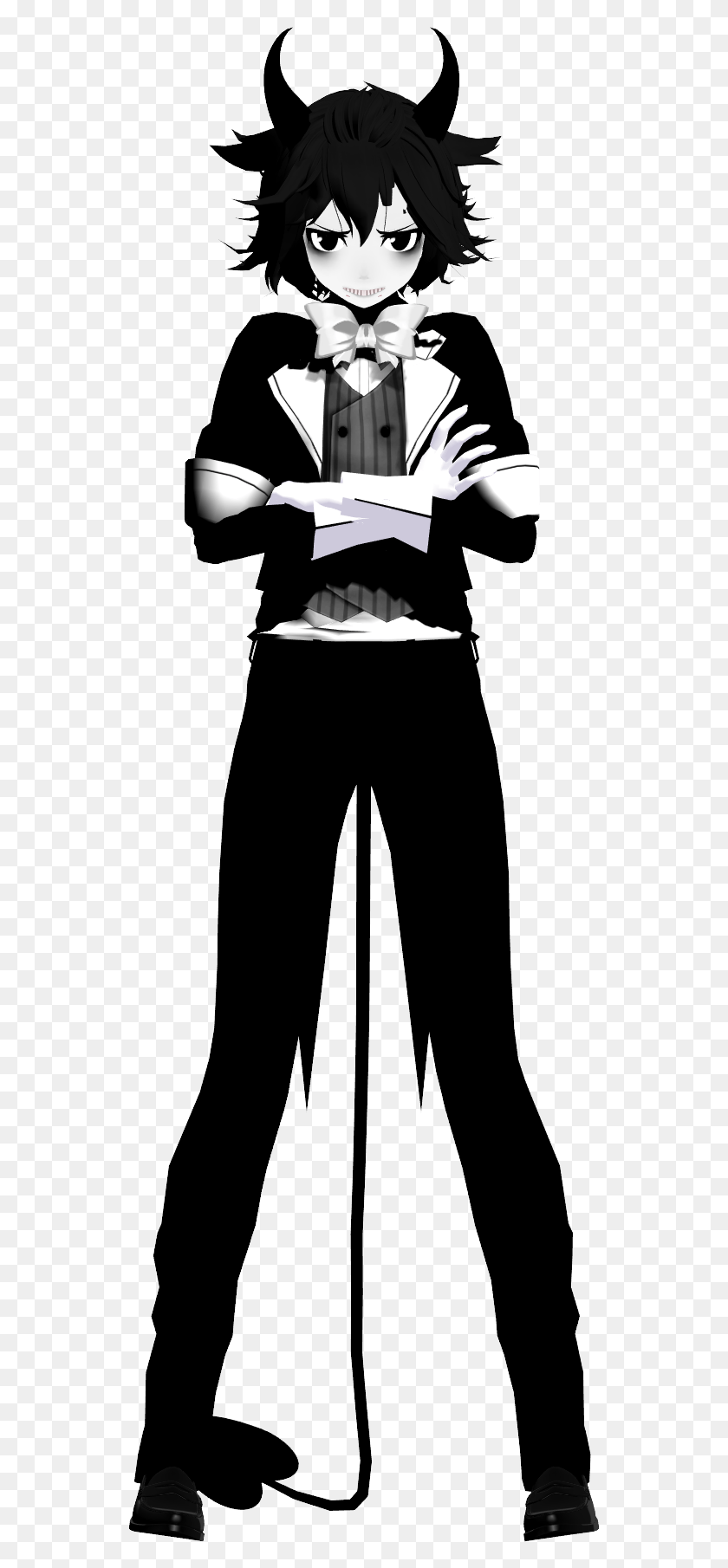 545x1750 Bendi Bendy And The Ink Machine Bendy And The Ink Machine Human Mmd, Person, Clothing, Apparel HD PNG Download