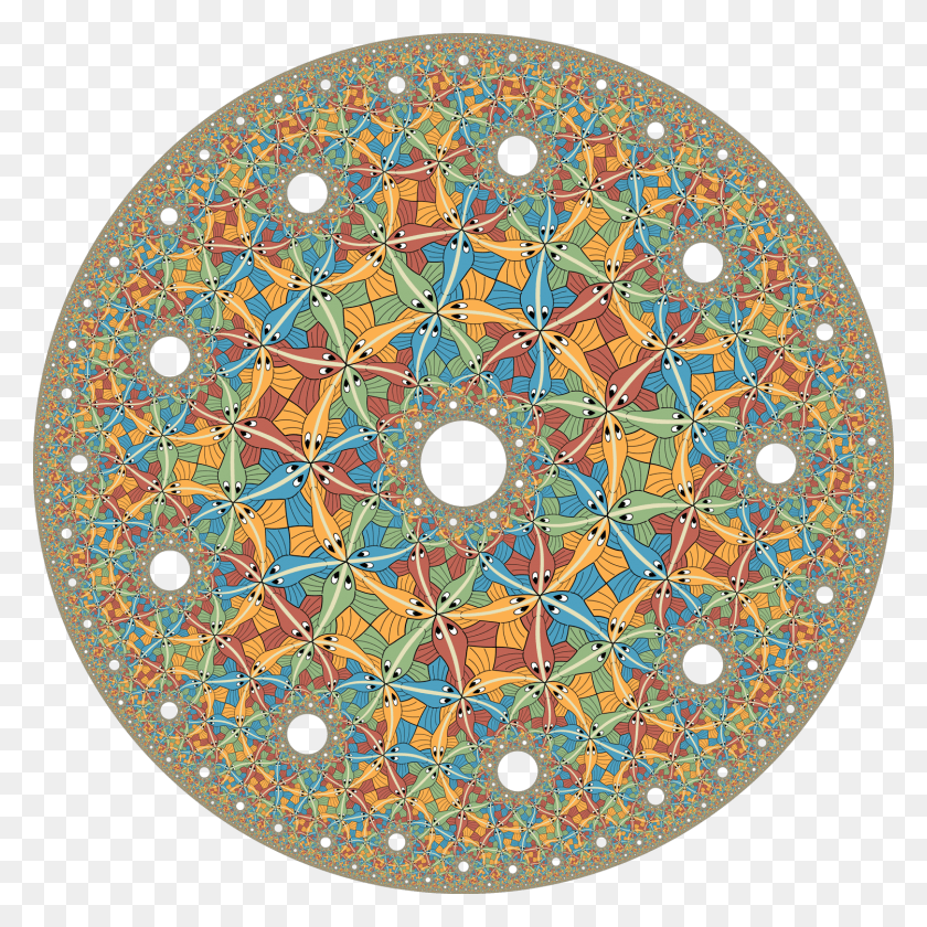1500x1500 Bending Circle Limits Circle, Mosaic, Tile HD PNG Download