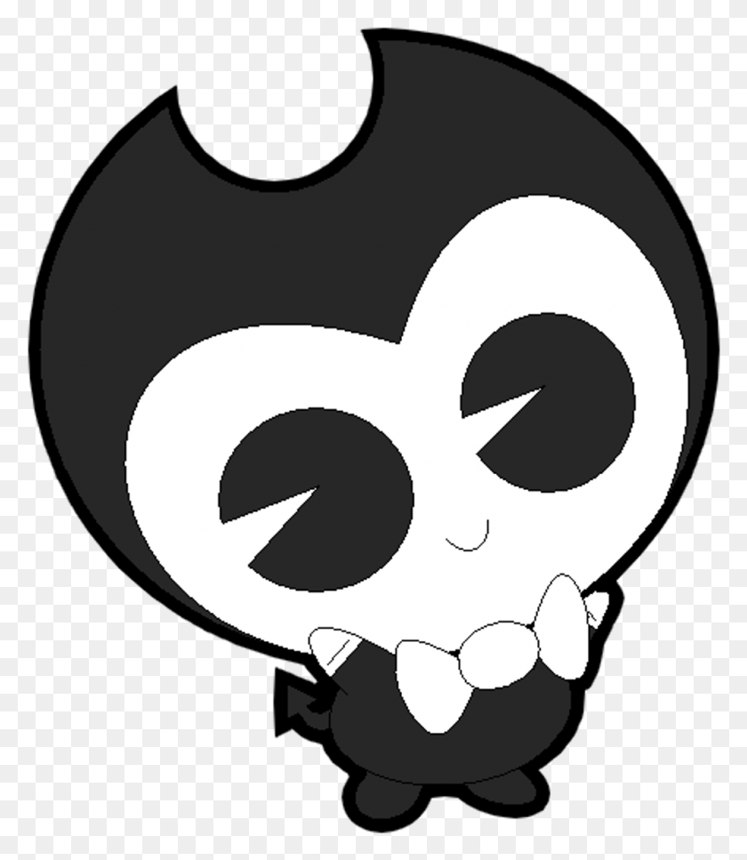 1000x1163 Bendy And The Ink Machine Bendy And The Ink Machine Chibi, Stencil, Symbol, Face HD PNG Download