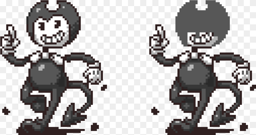 Bendy And The Ink Machine Pixel Art, Qr Code Clipart PNG