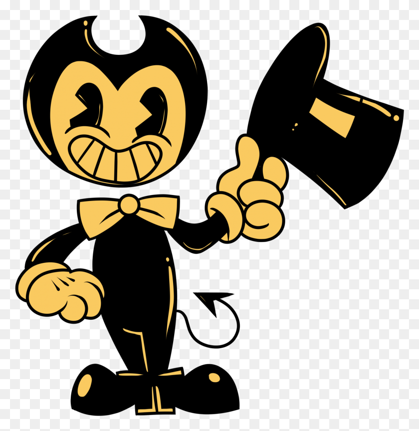 1491x1537 Bendy Bendy And The Ink Machine Fanart, Text, Stencil, Halloween HD PNG Download