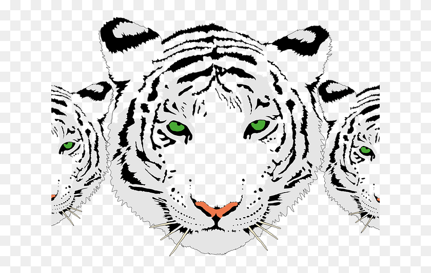 641x473 Bengal Clipart Tiger Head White Tiger Logo Transparent, Stencil, Text, Emblem HD PNG Download