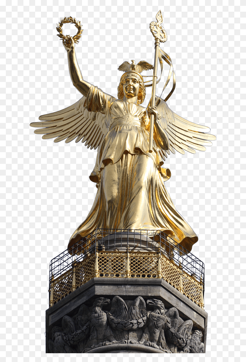 645x1177 Berlin Gold Else Isolated Image Berlin Victory Column, Architecture, Building HD PNG Download