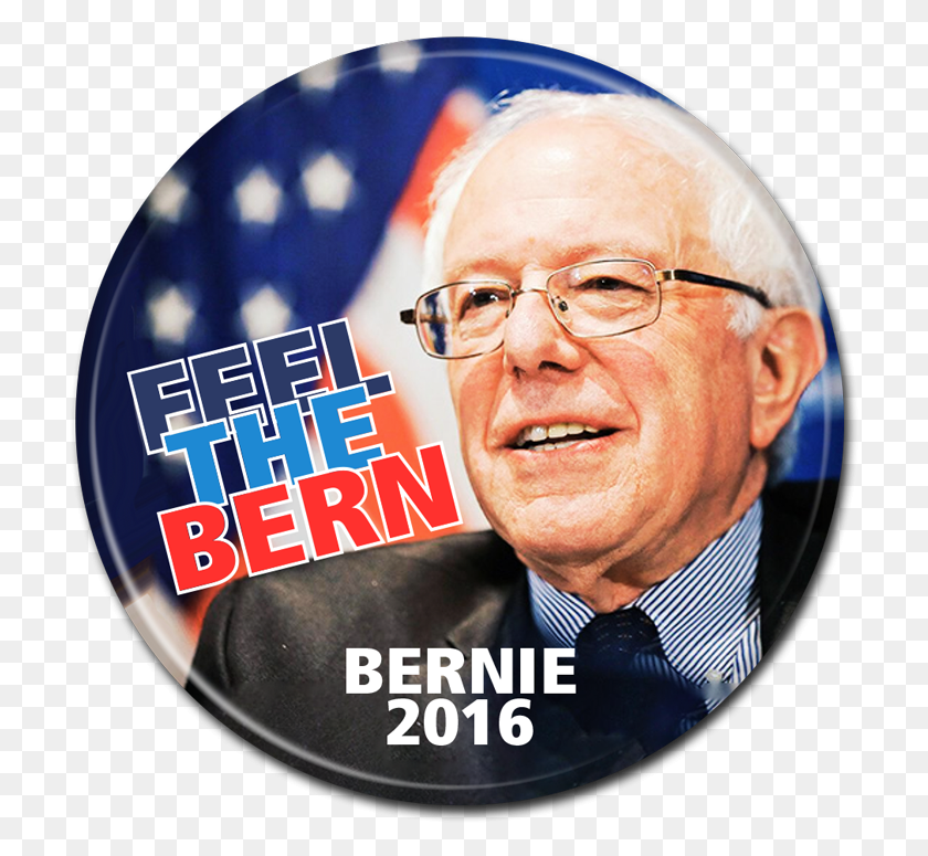 715x715 Descargar Png Bernie Sanders Botón Bernie Sanders, Disco, Gafas, Accesorios Hd Png