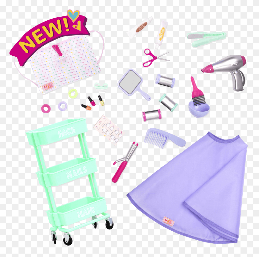 2010x1987 Berry Nice Salon Set Purple And Green All Components Our Generation Berry Nice Salon Set, Paper, Performer, Costume HD PNG Download