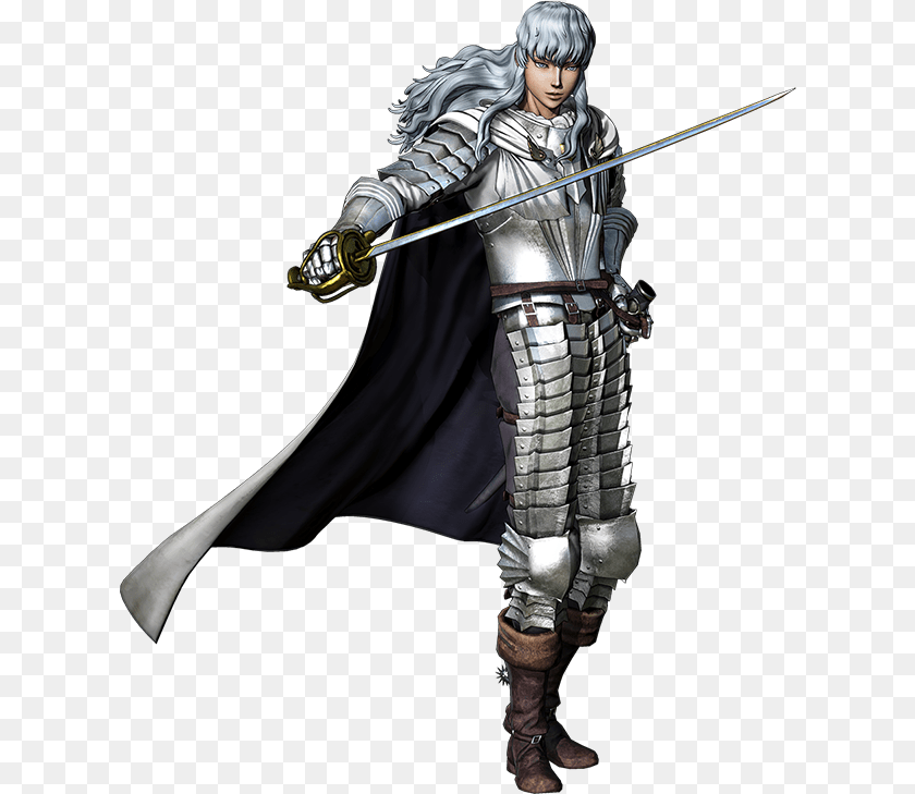 622x729 Berserk Griffith, Sword, Weapon, Face, Head Sticker PNG