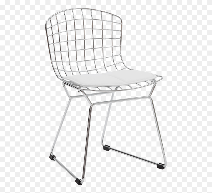 484x704 Bertoia Dining Chair White Cushion Chair, Furniture, Bow HD PNG Download