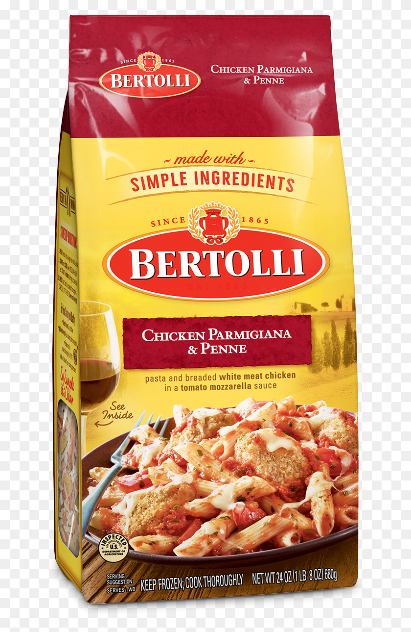 661x1229 Bertolli Frozen Chicken Alfredo, Food, Pasta, Macaroni HD PNG Download