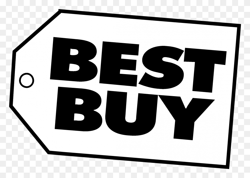 2224x1535 Best Buy 01 Logo Black And White White Best Buy Logo, Text, Label, Word HD PNG Download