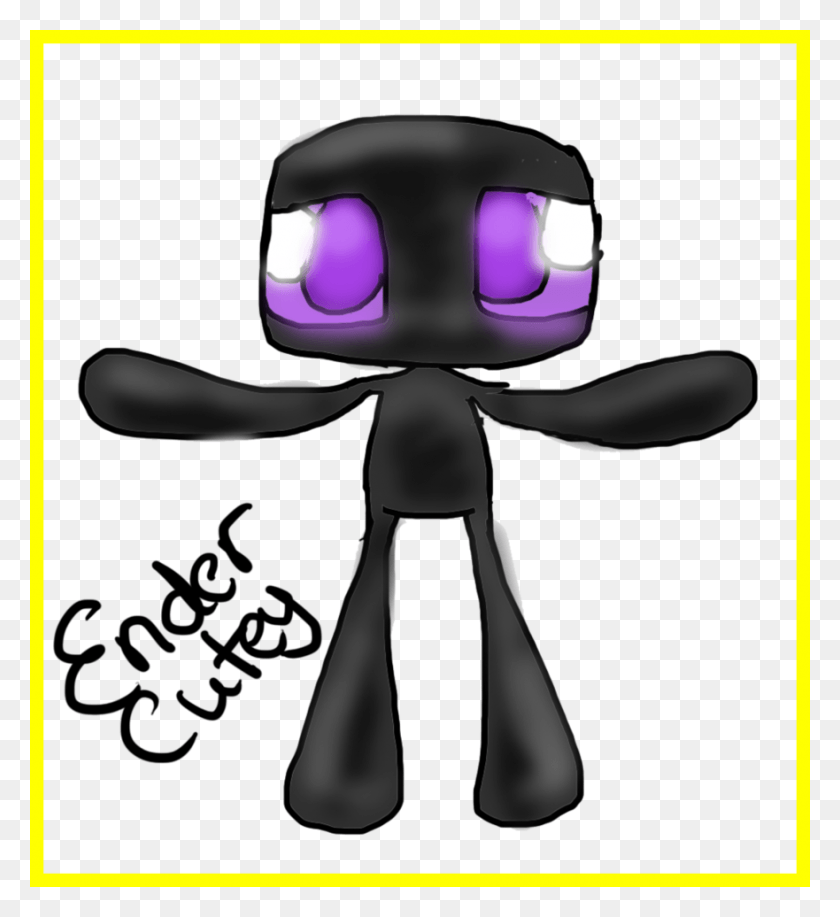 881x968 Best Drawing For Endercutey Cute Anime Minecraft Enderman, Graphics HD PNG Download