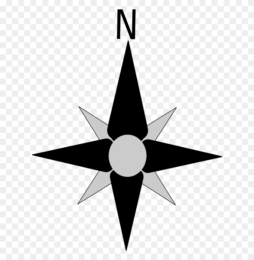 631x801 Best Free Compass North Arrow Clip Art, Symbol, Star Symbol, Cross HD PNG Download