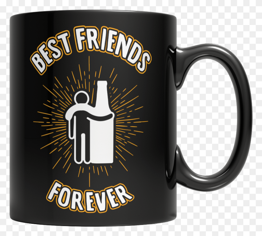 872x778 Best Friends Forever Black Mug Mug, Coffee Cup, Cup, Stein HD PNG Download
