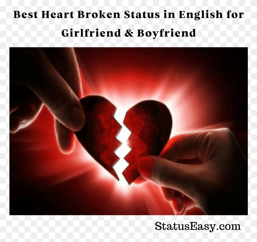 1081x1014 Best Heart Broken Status In English For Girlfriend Valentines Day Broken Heart, Person, Human, Hand HD PNG Download