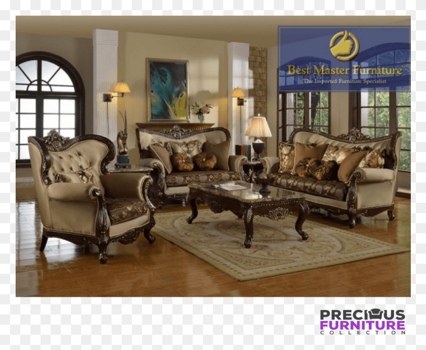 921x745 Best Master 735 Java Tan Fabric On A Walnut Wood With Living Room, Furniture, Table, Room HD PNG Download
