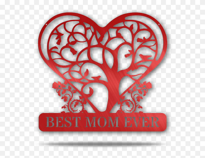 656x589 Лучшая Мама Когда-Либо Розовое Сердце Металлический Знак Сердце, Графика Hd Png Скачать