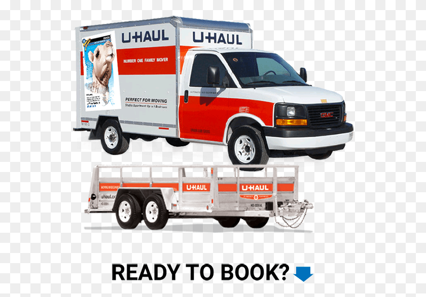 554x527 Best Movers Uhaul Trailer With Ramp, Truck, Vehicle, Transportation HD PNG Download