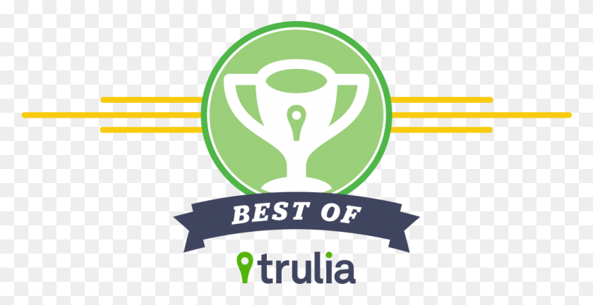 1042x499 Best Of Trulia Badge Best Of Trulia, Green, Recycling Symbol, Symbol HD PNG Download
