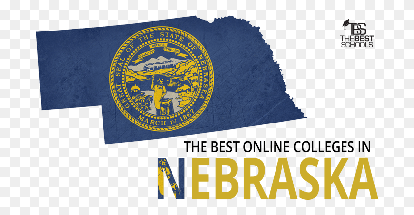 698x377 Descargar Png / Las Mejores Universidades En Línea En Nebraska Emblema, Cartel, Publicidad, Texto Hd Png
