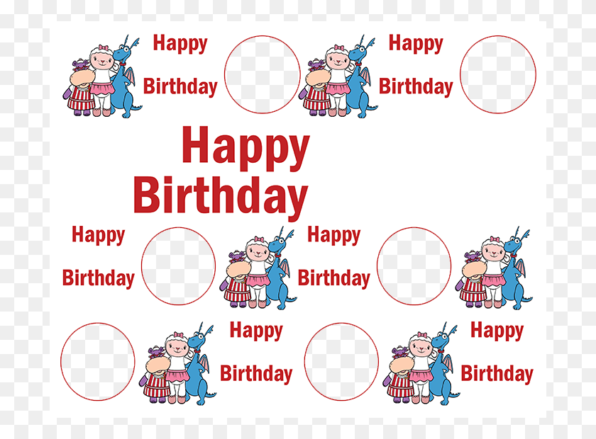 700x560 Best Personalised Doc Mcstuffins Birthday Banner With Circle, Text, Label, Comics HD PNG Download