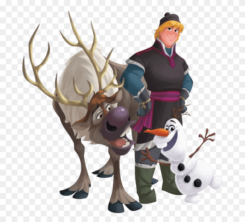 689x699 Best Photos Of Disney Frozen Clip Art Olaf Sven And Kristoff, Person, Human, Antler HD PNG Download