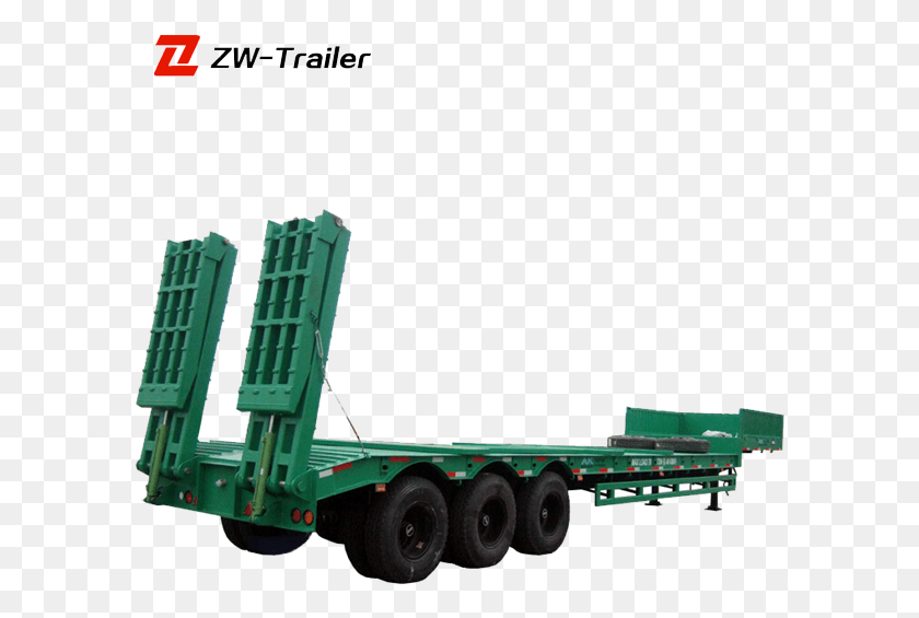 595x505 Best Sell 3 Axis Low Bed Semi Truck Trailer For Excavator Trailer Truck, Vehicle, Transportation, Trailer Truck HD PNG Download