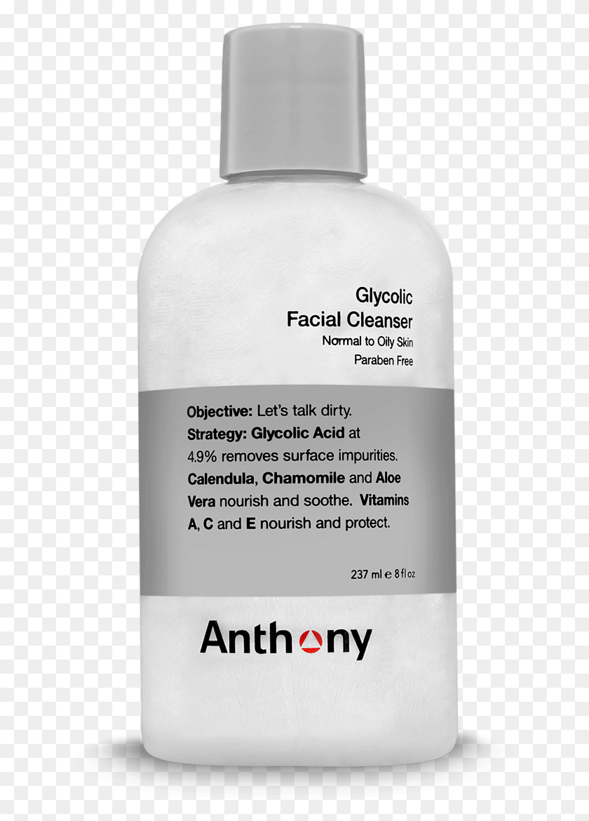 627x1110 Best Seller Anthony Glycolic Facial Cleanser, Bottle, Cosmetics, Milk HD PNG Download