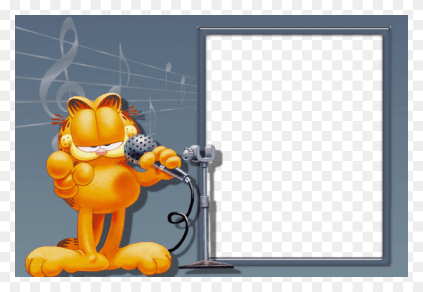 850x567 Descargar Png Garfield Transparen Frame Background Stiu Ca Nu Ma Place Toata Lumea, Toy, Plant, Indoor Hd Png