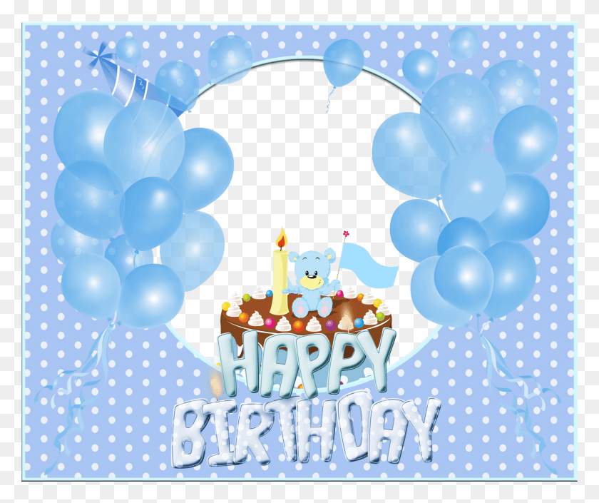 1892x1566 Best Stock Photos Transparent Happy Birthday Blue Frame Blue Birthday Frames Transparent, Ball, Balloon, Graphics HD PNG Download